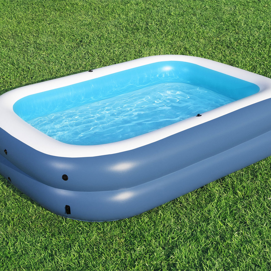 H2OGO! 8 Foot 4 Inch by 70 Inch Summer Bliss Shaded Inflatable Family Pool