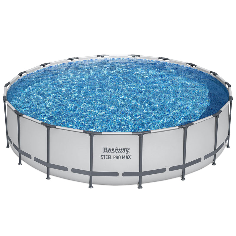 Bestway Steel Pro MAX 12ft by 30 Inch Above Ground Swimming Pool,Gray(For Parts)