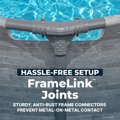 Bestway Steel Pro MAX 10' x 30" Above Ground Outdoor Swimming Pool Set, Gray