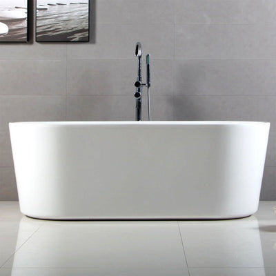 FerdY 67" Acrylic Freestanding Bathtub w/Polished Chrome Drain (Open Box) - VMInnovations