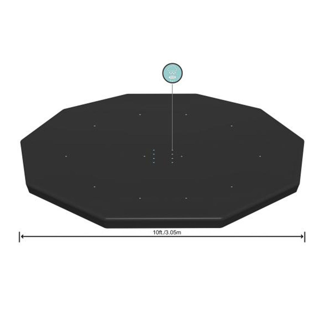 Bestway Flowclear Round 10' Pool Cover for Above Ground Frame Pools (Cover Only)