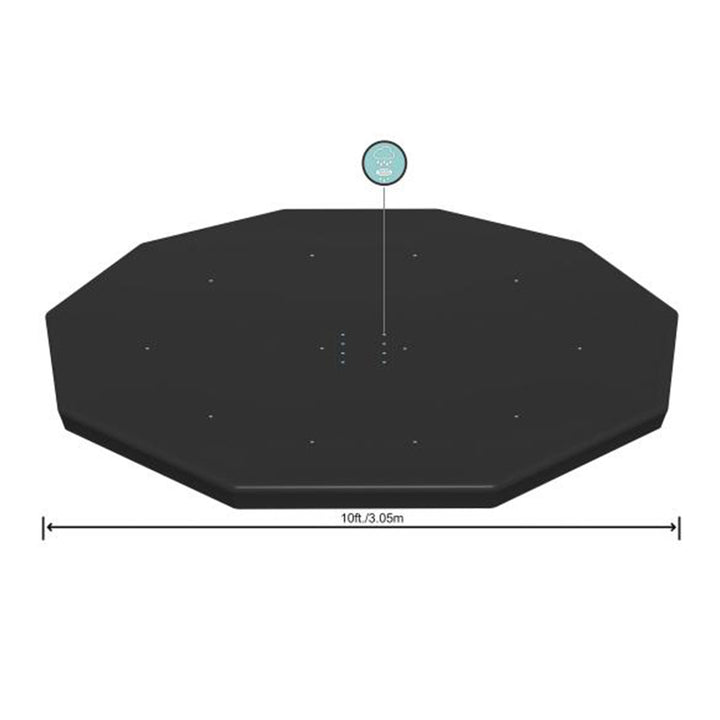Bestway Flowclear Round 10' Pool Cover for Above Ground Frame Pools (Cover Only)
