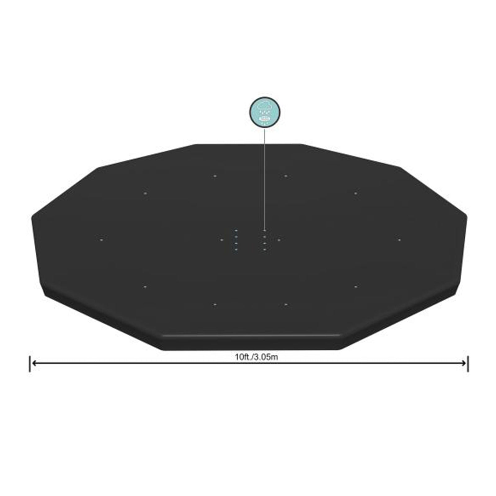 Bestway Round 10' Pool Cover for Above Ground Frame Pools (Cover Only)(Open Box) - VMInnovations