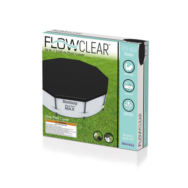 Bestway Flowclear Round 10' Pool Cover for Above Ground Frame Pools (Cover Only) - VMInnovations