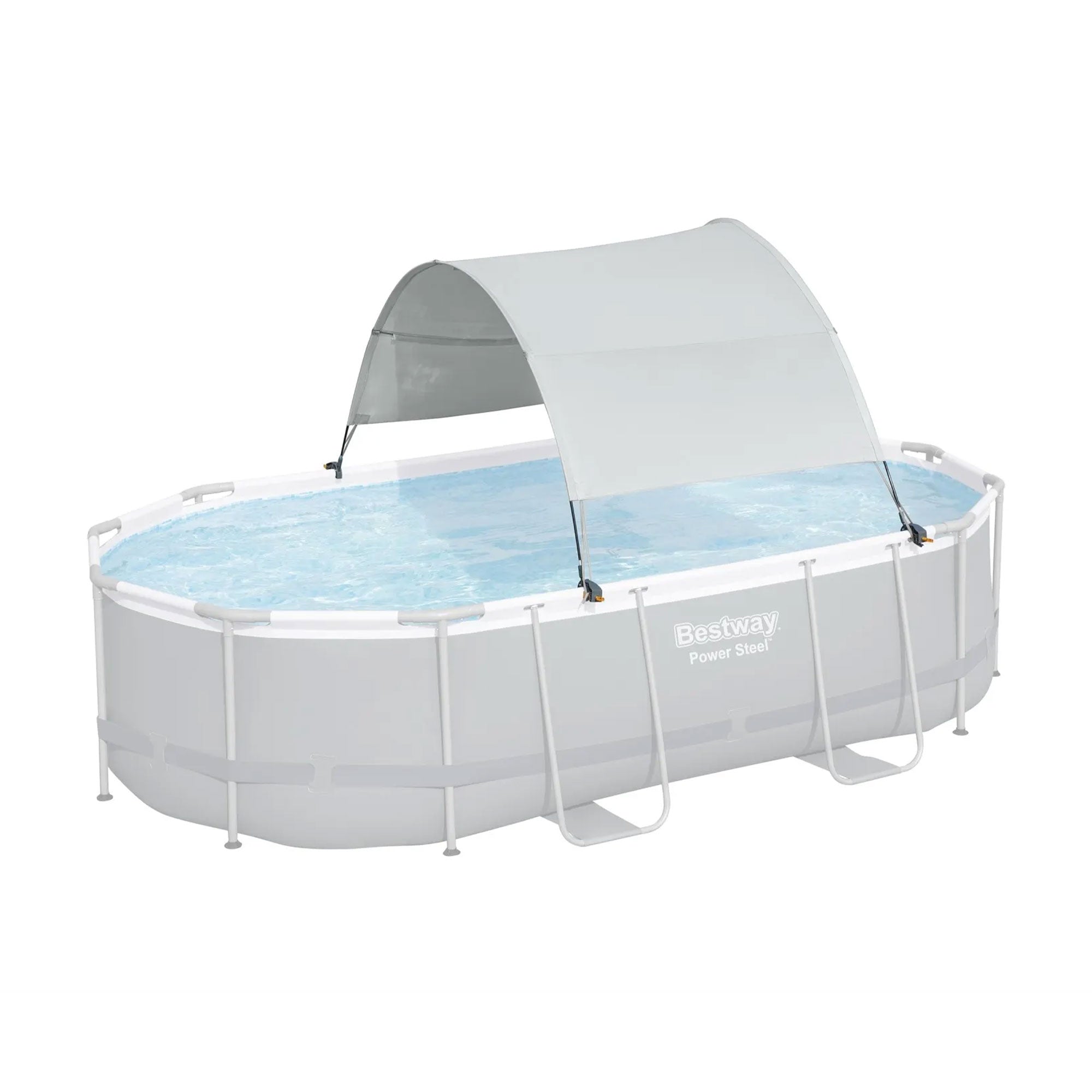 Bestway Pool Canopy for 6' 11" to 11' 2" Above Ground Pools, Gray (Used) - VMInnovations