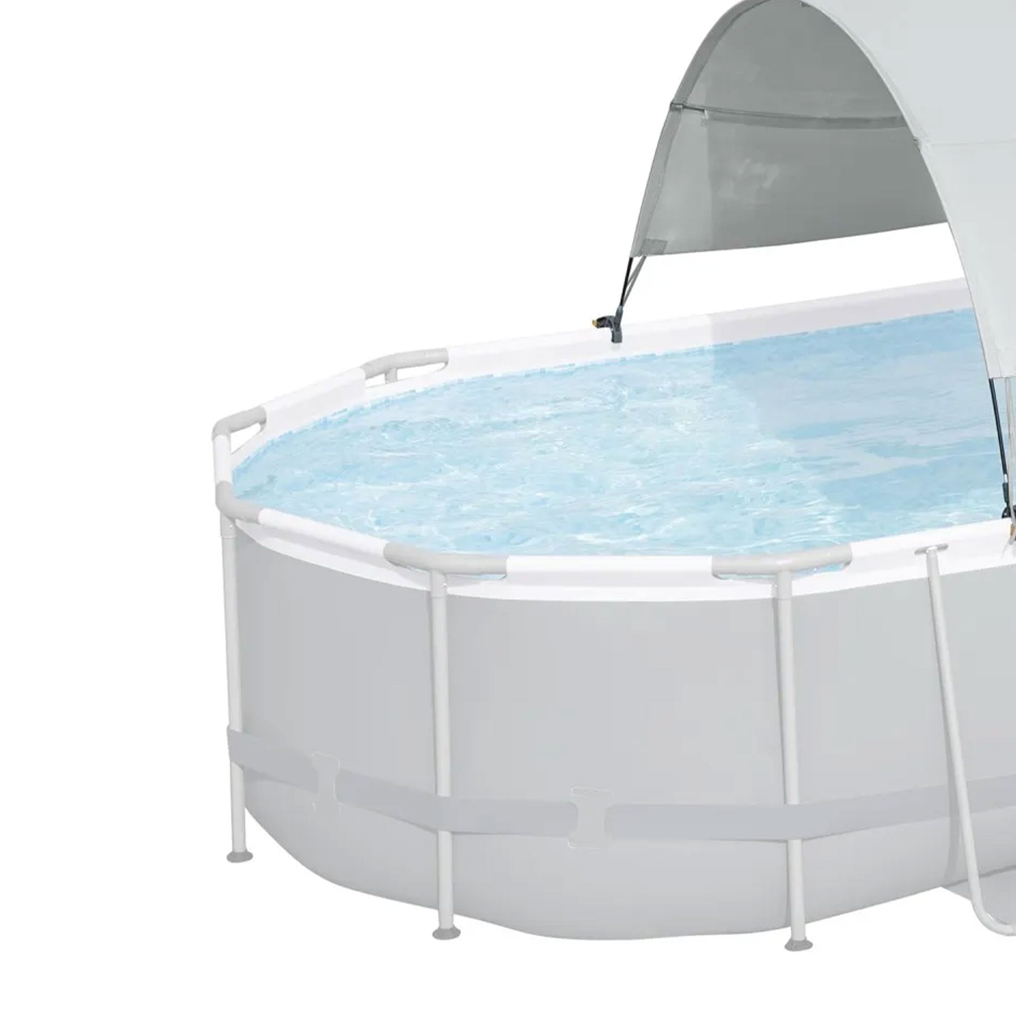 Bestway Pool Canopy for 6' 11" to 11' 2" Above Ground Pools, Gray (Used) - VMInnovations