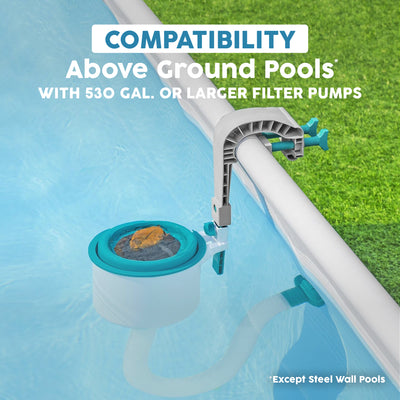 Bestway Flowclear Wall Mounted Automatic Swimming Pool Surface Skimmer, White