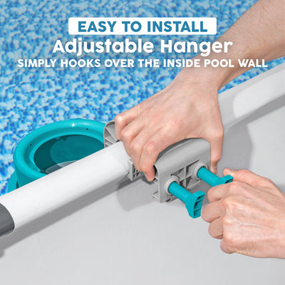 Bestway Flowclear Wall Mounted Automatic Swimming Pool Surface Skimmer, White