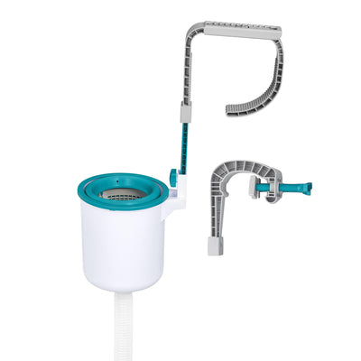 Bestway Wall Mounted Automatic Swimming Pool Surface Skimmer, White (Open Box)