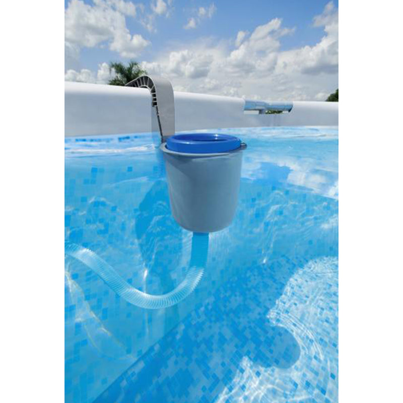 Bestway Wall Mounted Automatic Swimming Pool Surface Skimmer, White (Used)