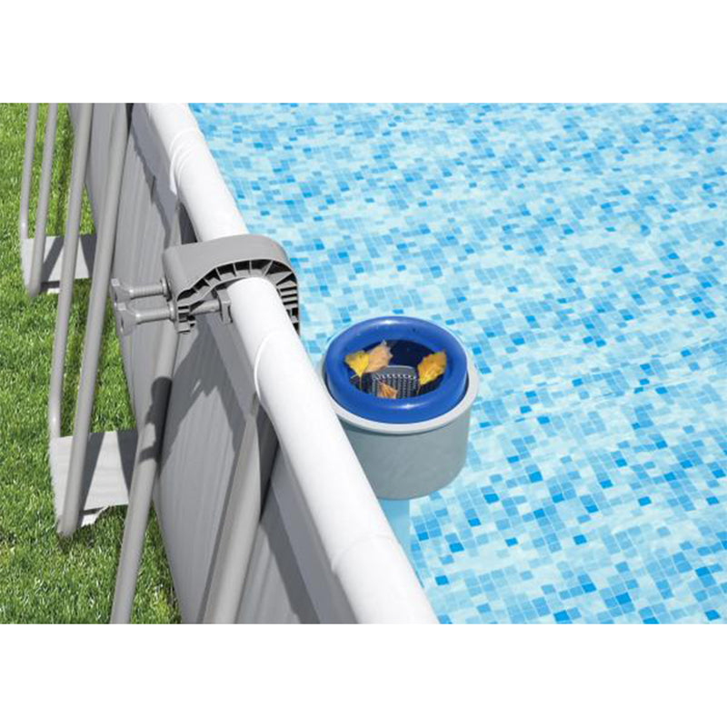 Bestway Wall Mounted Automatic Swimming Pool Surface Skimmer, White (Used)