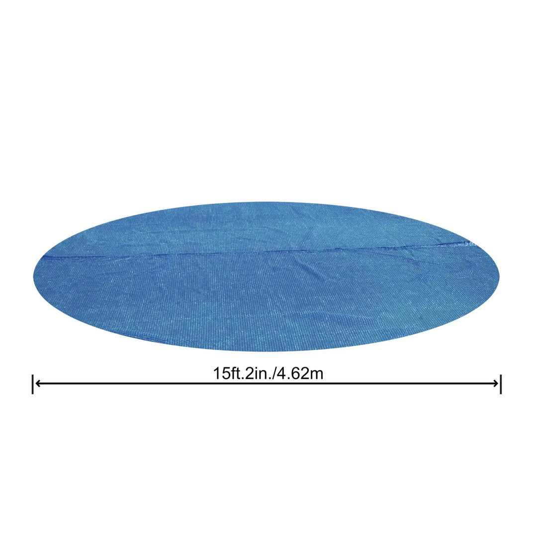 Bestway Round Solar Cover for 15' and 16' Above Ground Pools, Blue (Cover Only)