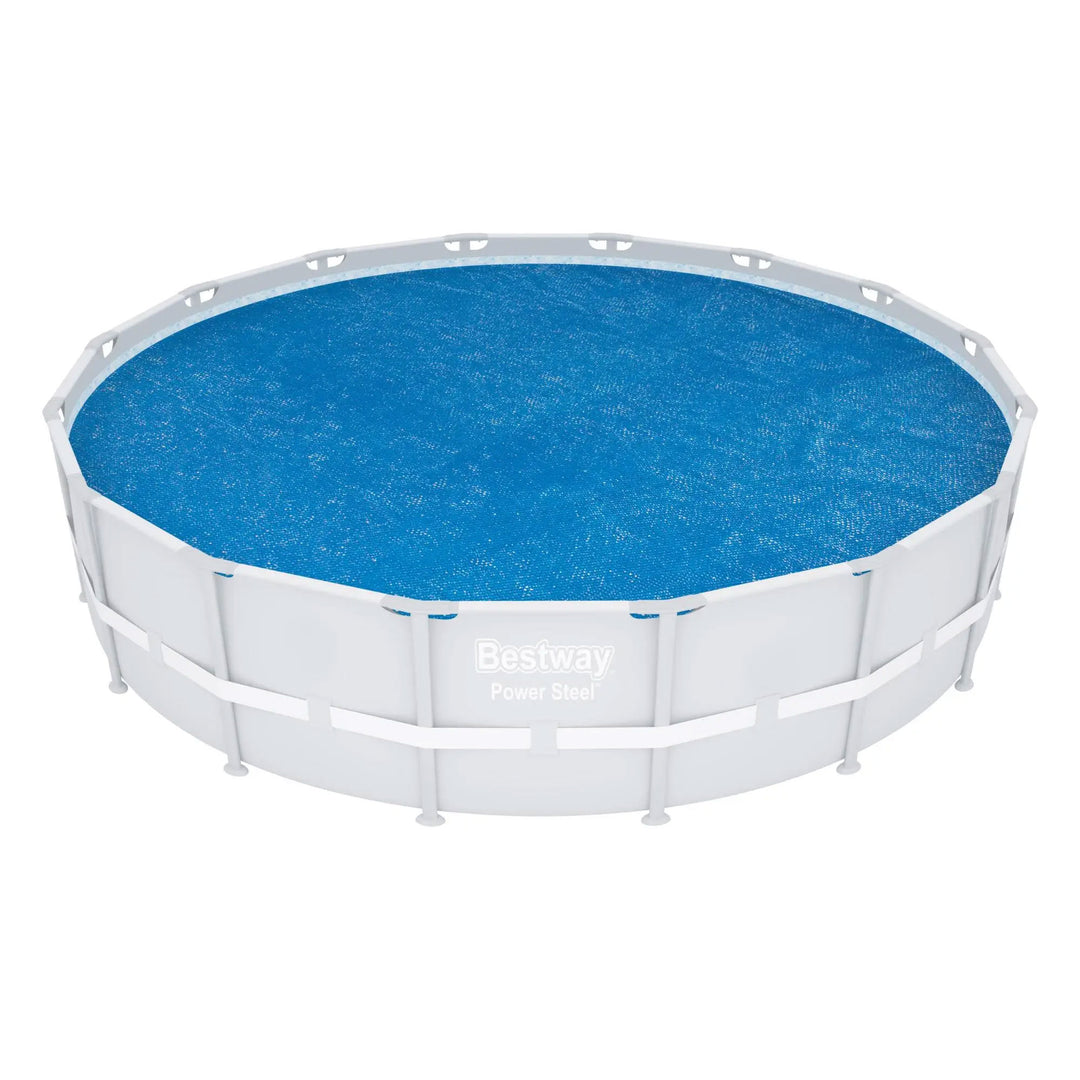 Bestway Flowclear 15ft Round Above Ground Pool Solar Pool Cover Only, Blue(Used)