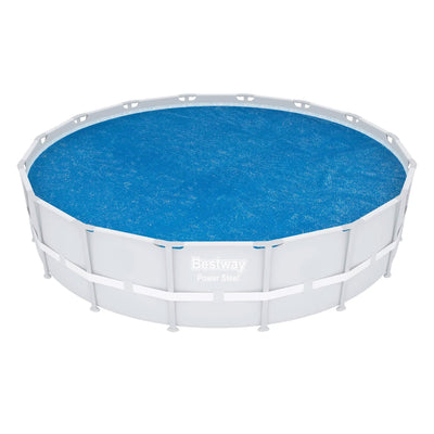 Bestway Flowclear 15ft Round Above Ground Pool Solar Pool Cover Only, Blue(Used)