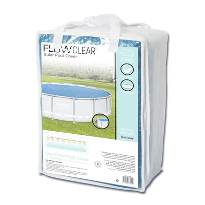 Bestway Flowclear 15ft Round Above Ground Pool Solar Pool Cover Only, Blue(Used) - VMInnovations