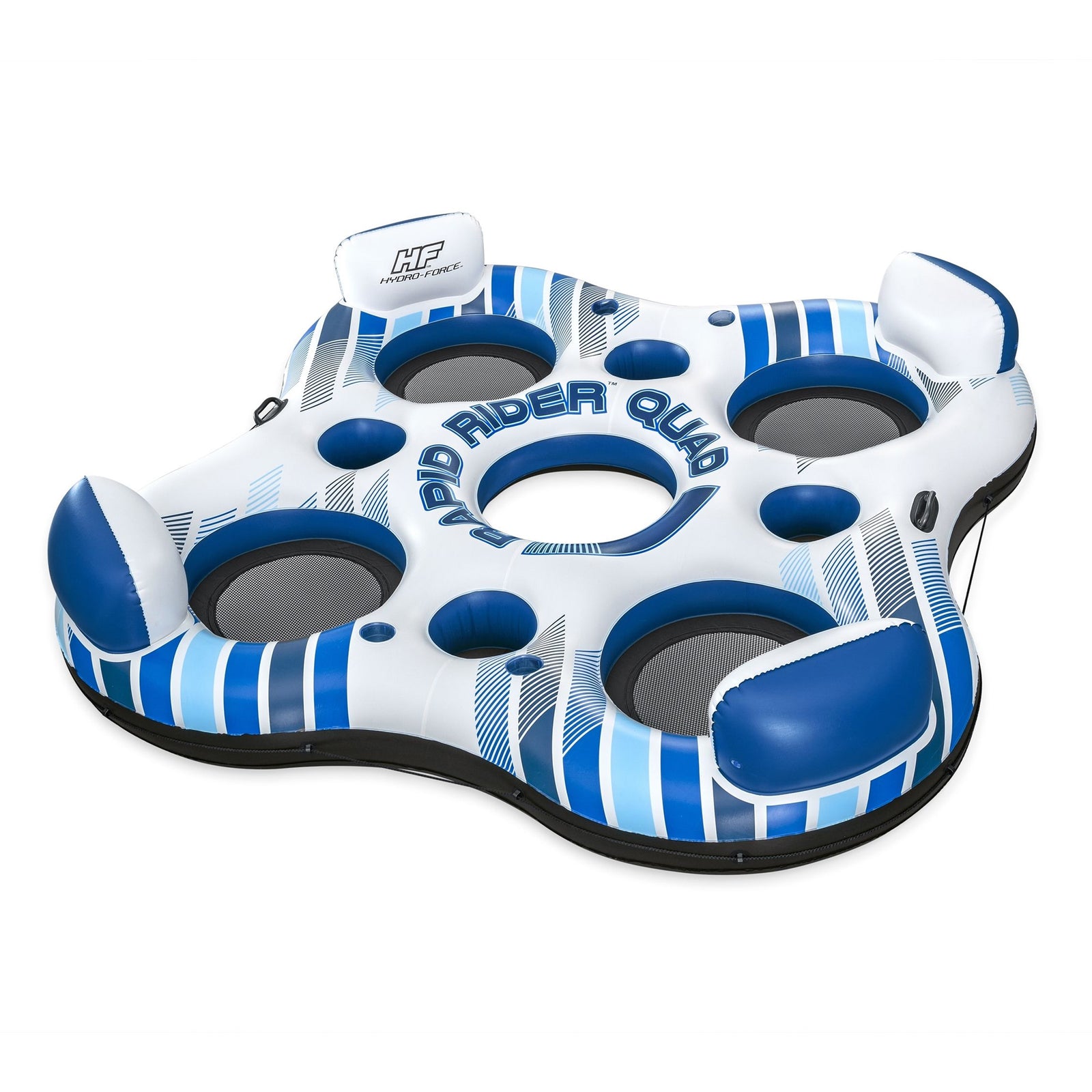 Hydro-Force Rapid Rider Quad 4 Person River Tube w/ Built-in Coolers (Open Box) - VMInnovations