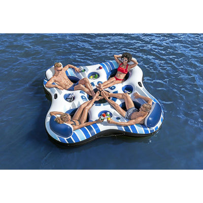 Hydro-Force Rapid Rider Quad 4 Person River Tube w/ Built-in Coolers (Open Box)