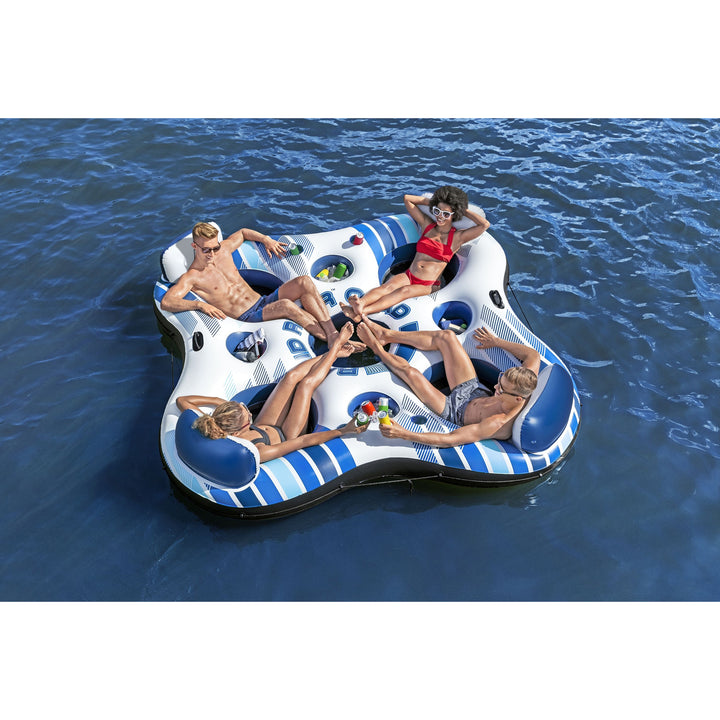 Hydro-Force Rapid Rider Quad 4 Person River Tube w/ Built-in Coolers (Open Box) - VMInnovations