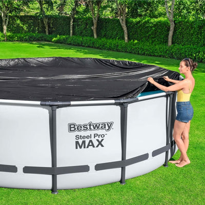 Bestway Flowclear 14 Feet Round Above Ground Pool Solar Pool Cover Only, 2 Pack