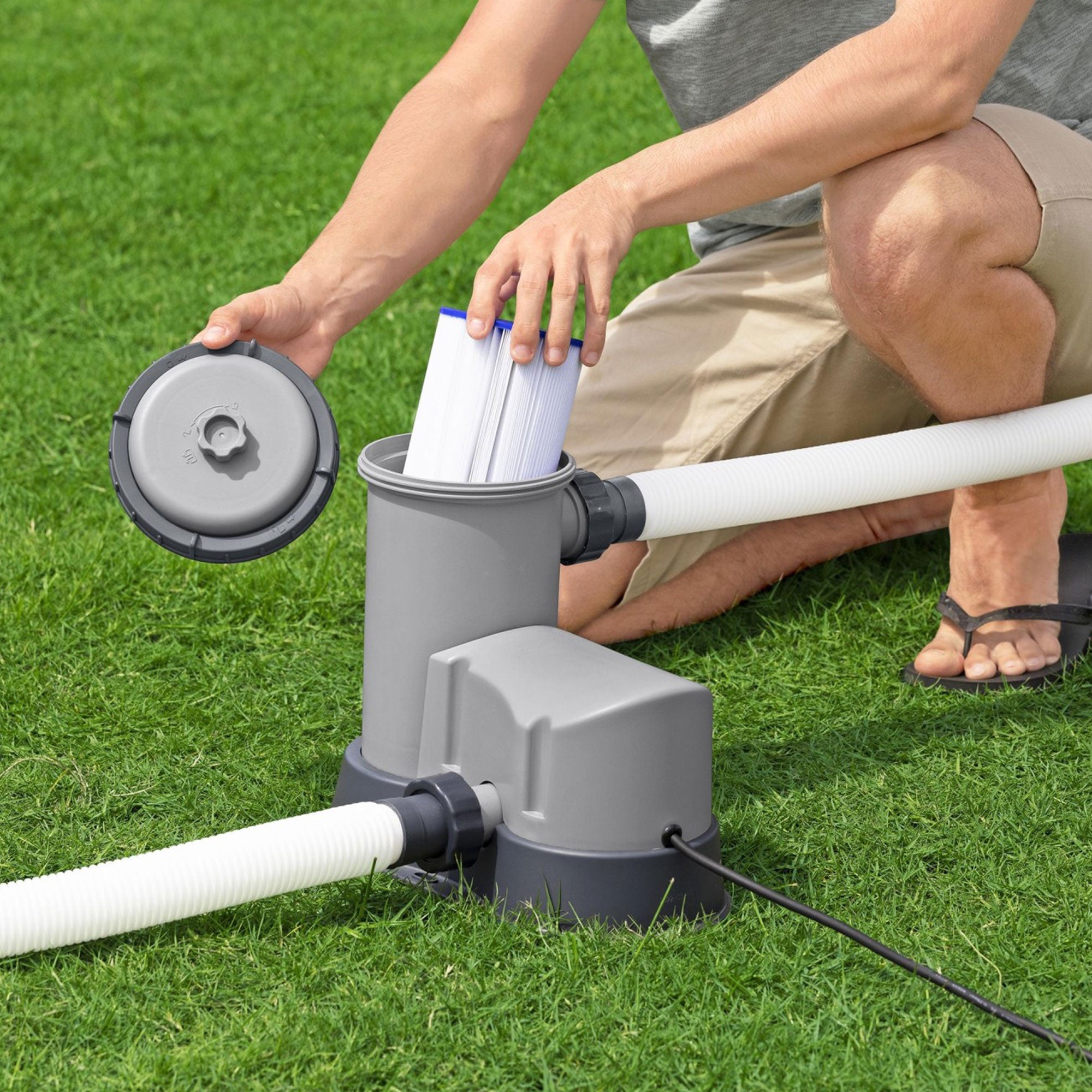 Bestway 1,500 GPH 120V Above Ground Swimming Pool Water Filter Pump (For Parts) - VMInnovations