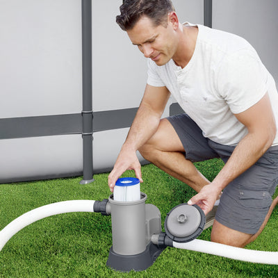 Bestway Steel Pro MAX 12’ x 30" Metal Frame Pool & 1,500 Gallon Cartridge Pump - VMInnovations