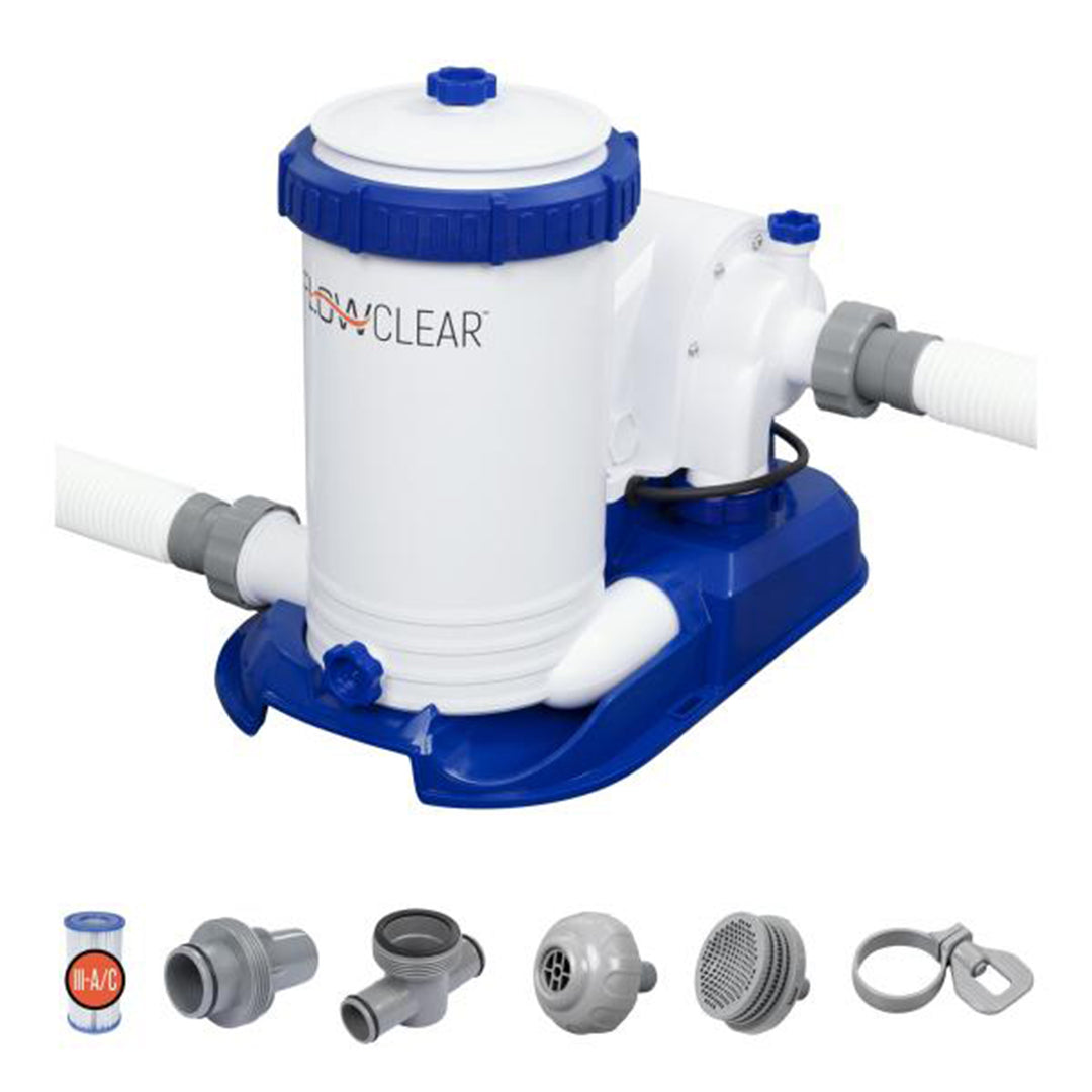 Bestway Flowclear 2,500 GPH 120V Above Ground Swimming Pool Water Filter Pump