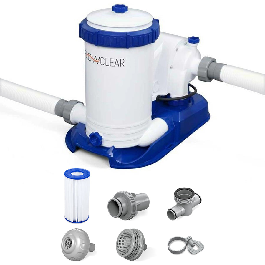 Bestway Flowclear 2,500 GPH 120V Above Ground Swimming Pool Water Filter Pump - VMInnovations