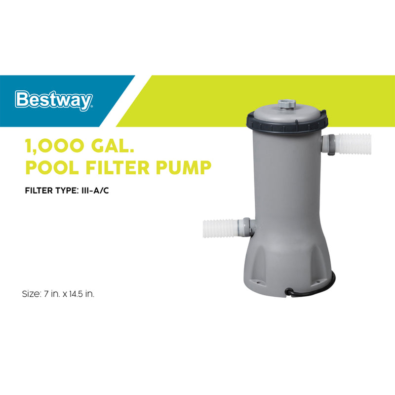 Bestway Flowclear 1,000 Gallons per Hour Swimming Pool Filter Pump (Open Box)