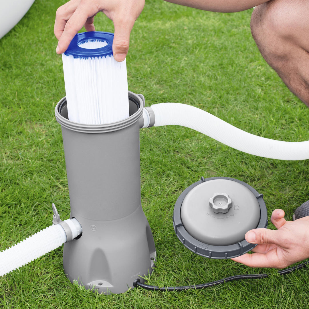 Bestway Flowclear 1,000 GPH Above Ground Swimming Pool Filter Pump, 2 Pack