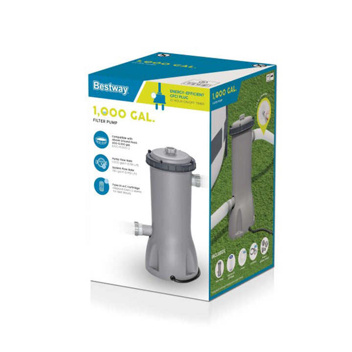 Bestway Flowclear 1,000GAL/Hour Above Ground Swimming Pool Filter Pump(Open Box)