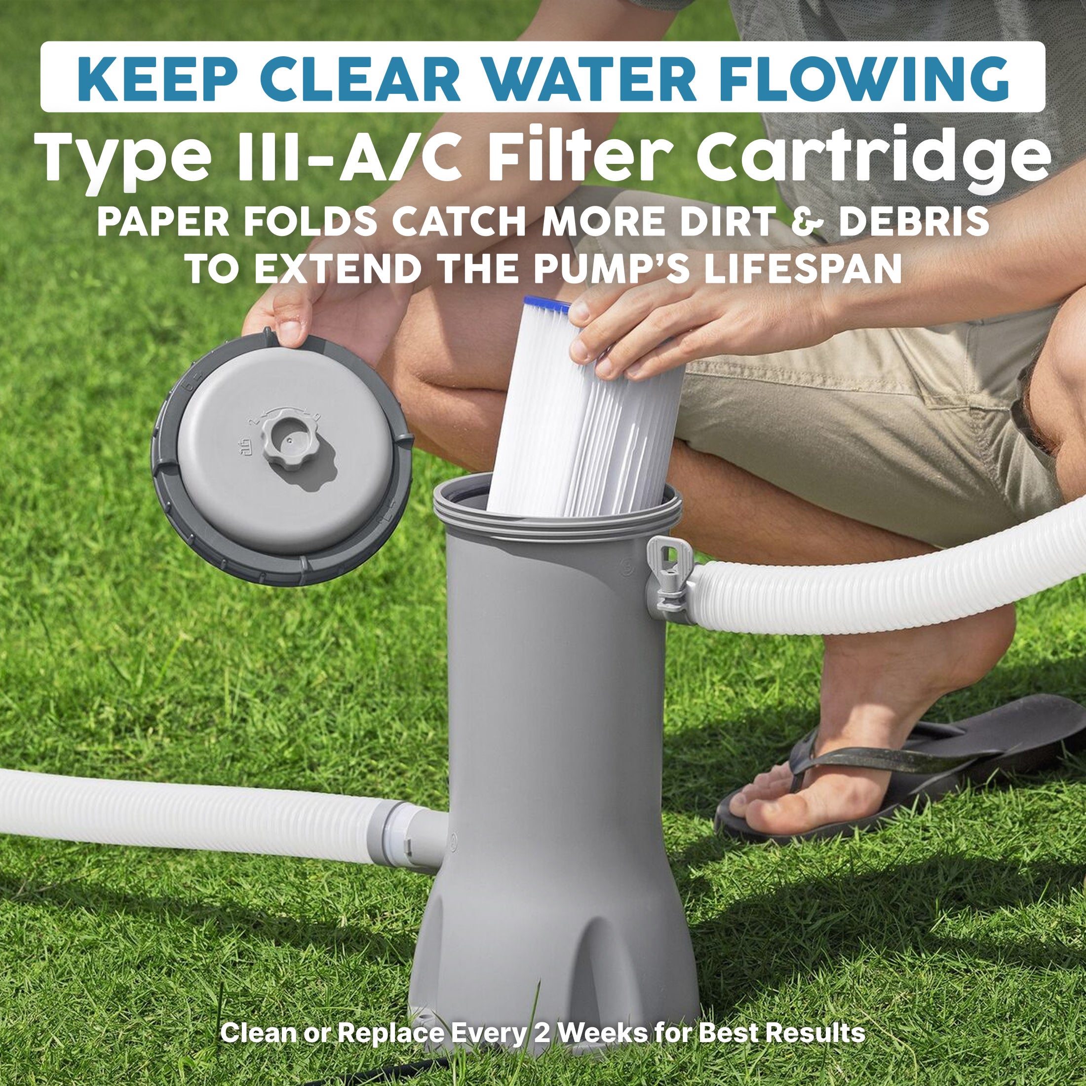 Bestway Flowclear 1,000GAL/Hour Above Ground Swimming Pool Filter Pump(Open Box)