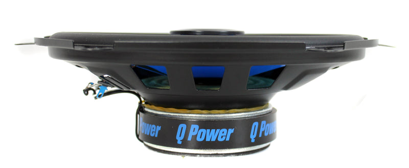 4) Q POWER 5x7" 300 Watt 2-Way Blue Car Audio Stereo Coaxial Speakers | QP572