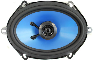 4) Q POWER 5x7" 300 Watt 2-Way Blue Car Audio Stereo Coaxial Speakers | QP572