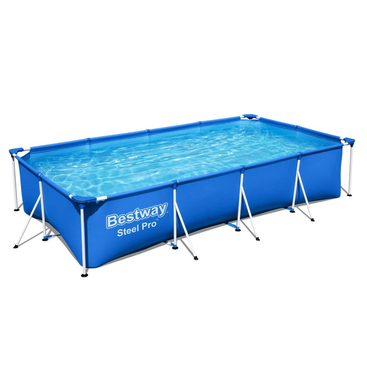 Bestway 13 Foot x 32 Inch Rectangular Above Ground Swimming Pool, Blue(Open Box) - VMInnovations