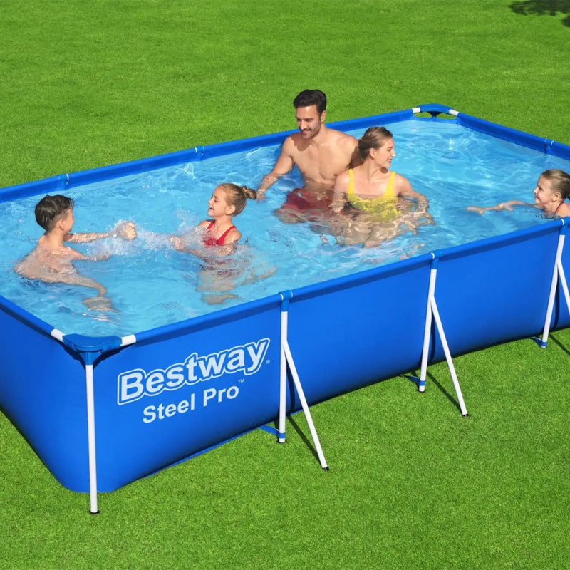 Bestway Steel Pro 13ft x 32 Inch Above Ground Swimming Pool, Blue (Used)