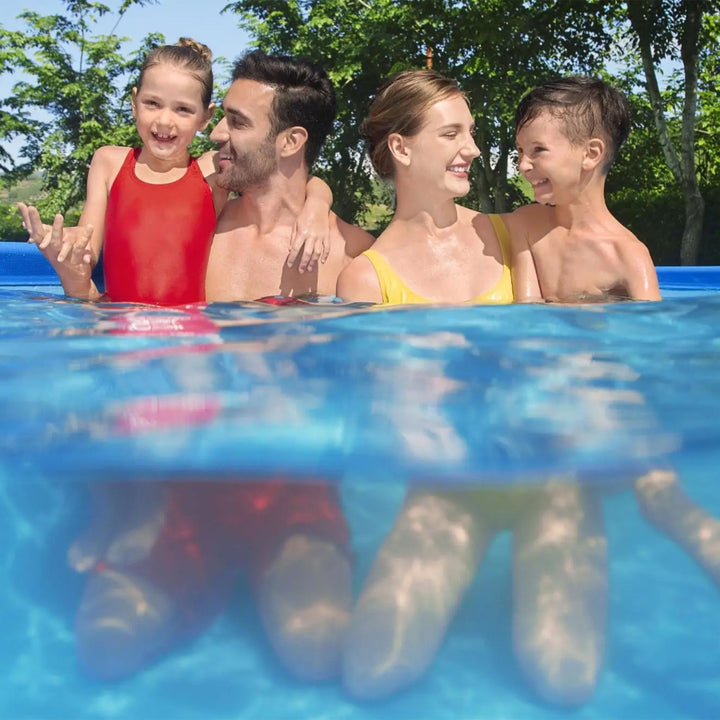 Bestway 13 Foot x 32 Inch Rectangular Above Ground Swimming Pool, Blue(Open Box) - VMInnovations