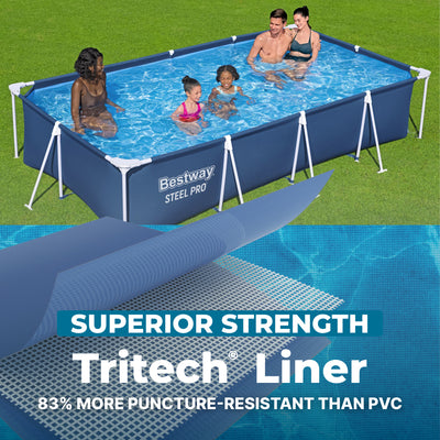 Bestway Steel Pro 13 Foot x 32 Inch Above Ground Swimming Pool, Blue (For Parts) - VMInnovations