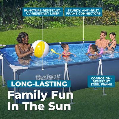 Bestway Steel Pro 13 Foot x 32 Inch Above Ground Swimming Pool, Blue (For Parts) - VMInnovations