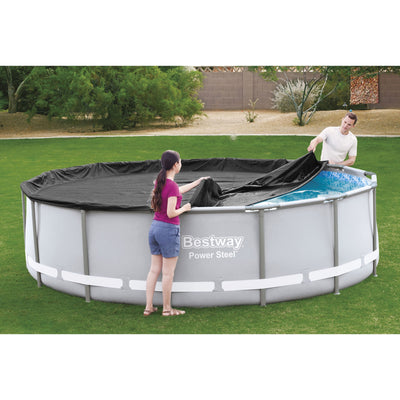 Bestway Flowclear Round 14' Pool Cover for Frame Pools (Cover Only) (Open Box)