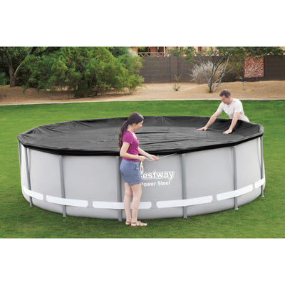 Bestway Round 14' Pool Cover for Above Ground Frame Pools Cover Only(Open Box) - VMInnovations