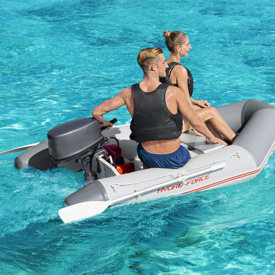 Bestway Hydro Force Caspian 2 Person Inflatable Boat Set for Fishing (Open Box) - VMInnovations