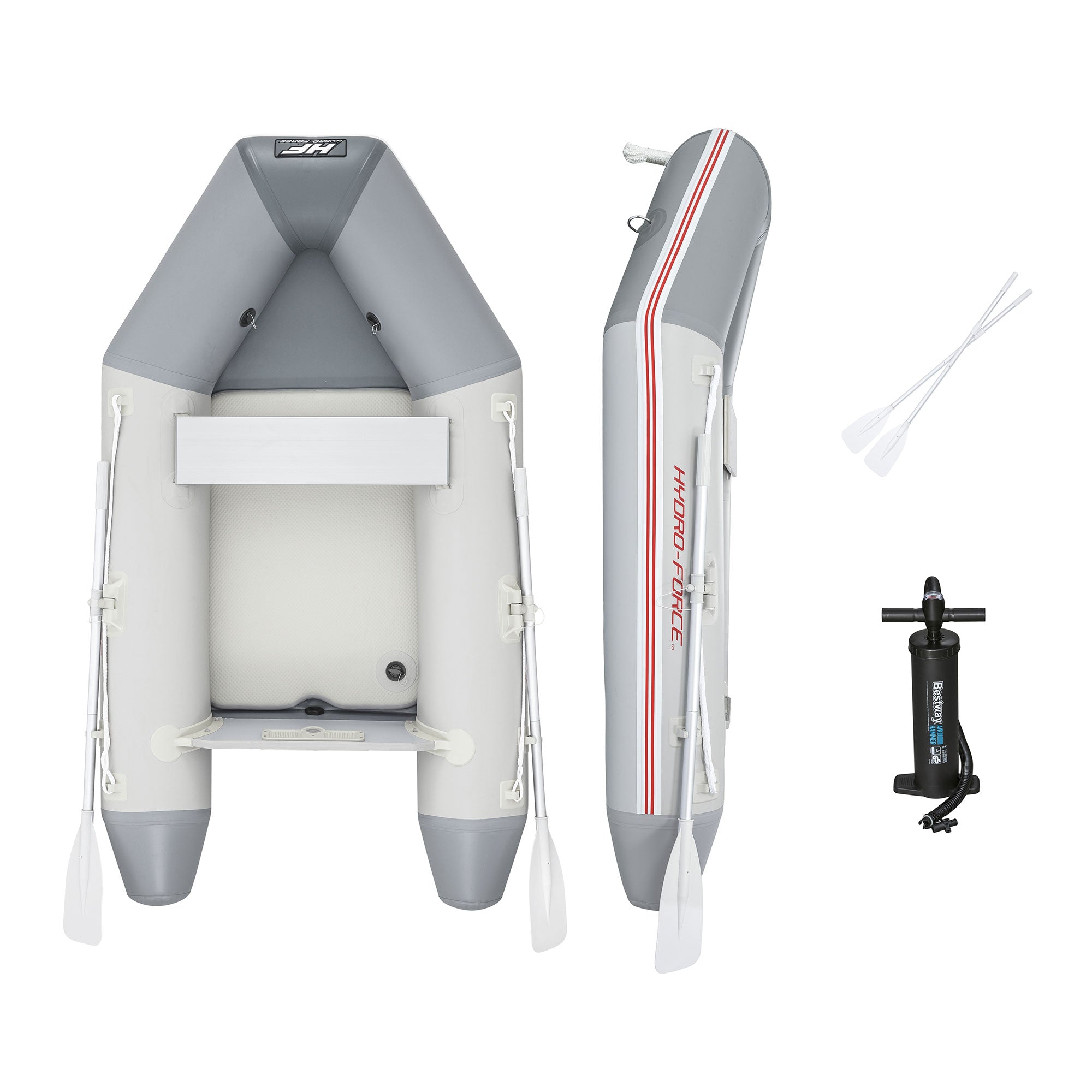 Bestway Hydro Force Caspian 2 Person Inflatable Boat Set for Fishing (Open Box) - VMInnovations