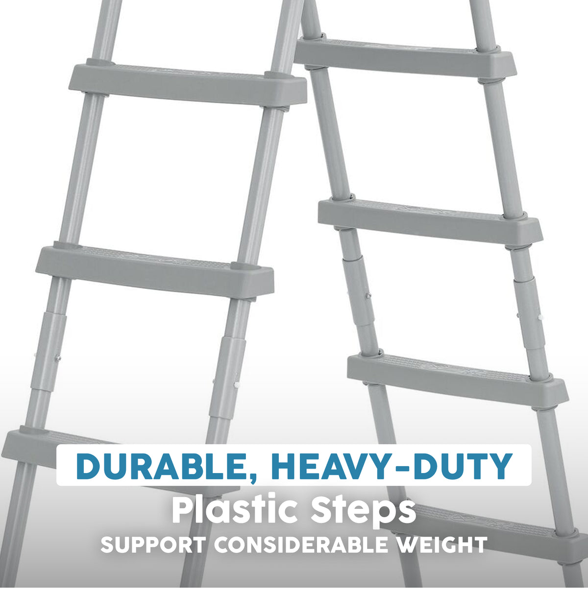 Bestway 52" Heavy Duty Metal A Frame Above Ground Pool Ladder (Open Box)