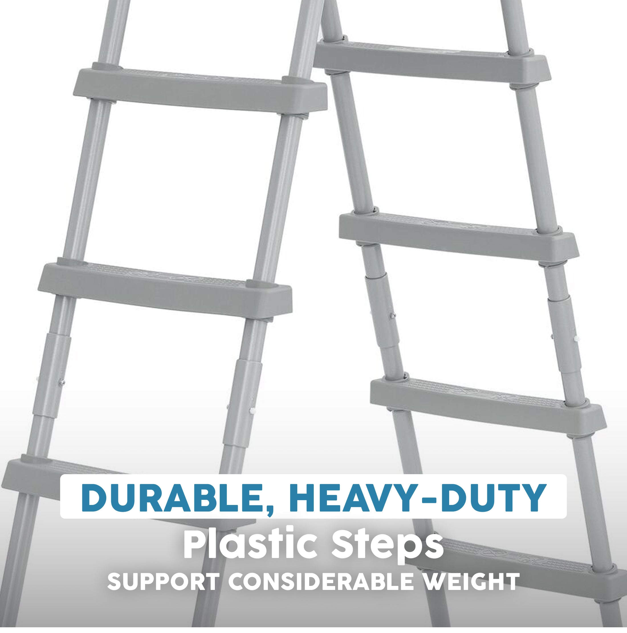 Bestway 52" Heavy Duty Metal A Frame Above Ground Pool Ladder (Open Box)