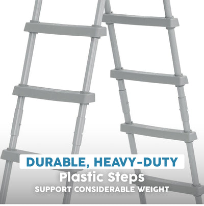 Bestway 52" Heavy Duty Metal A Frame Above Ground Pool Ladder (Open Box)