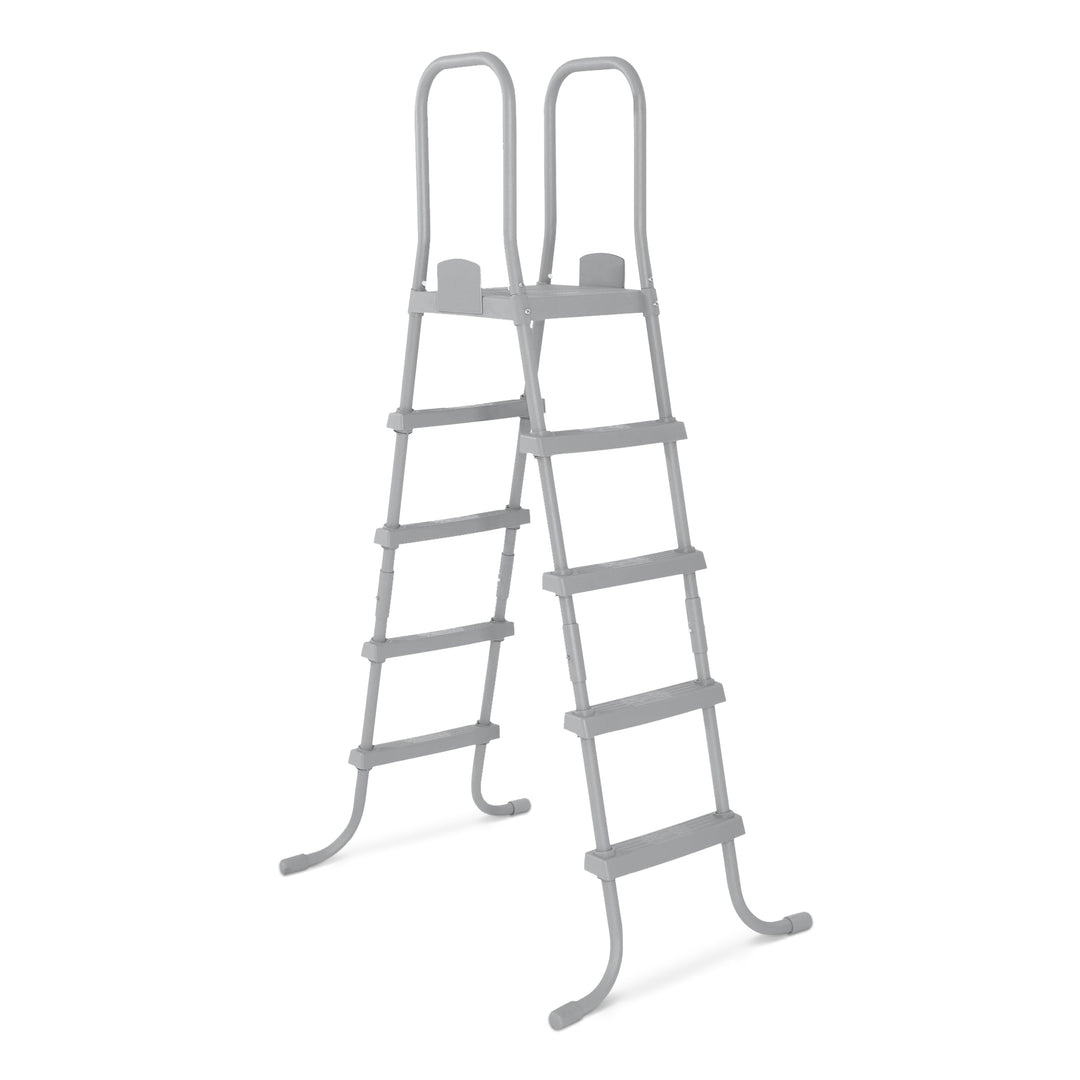 Bestway 52" Heavy Duty Metal A Frame Above Ground Pool Ladder (Open Box)