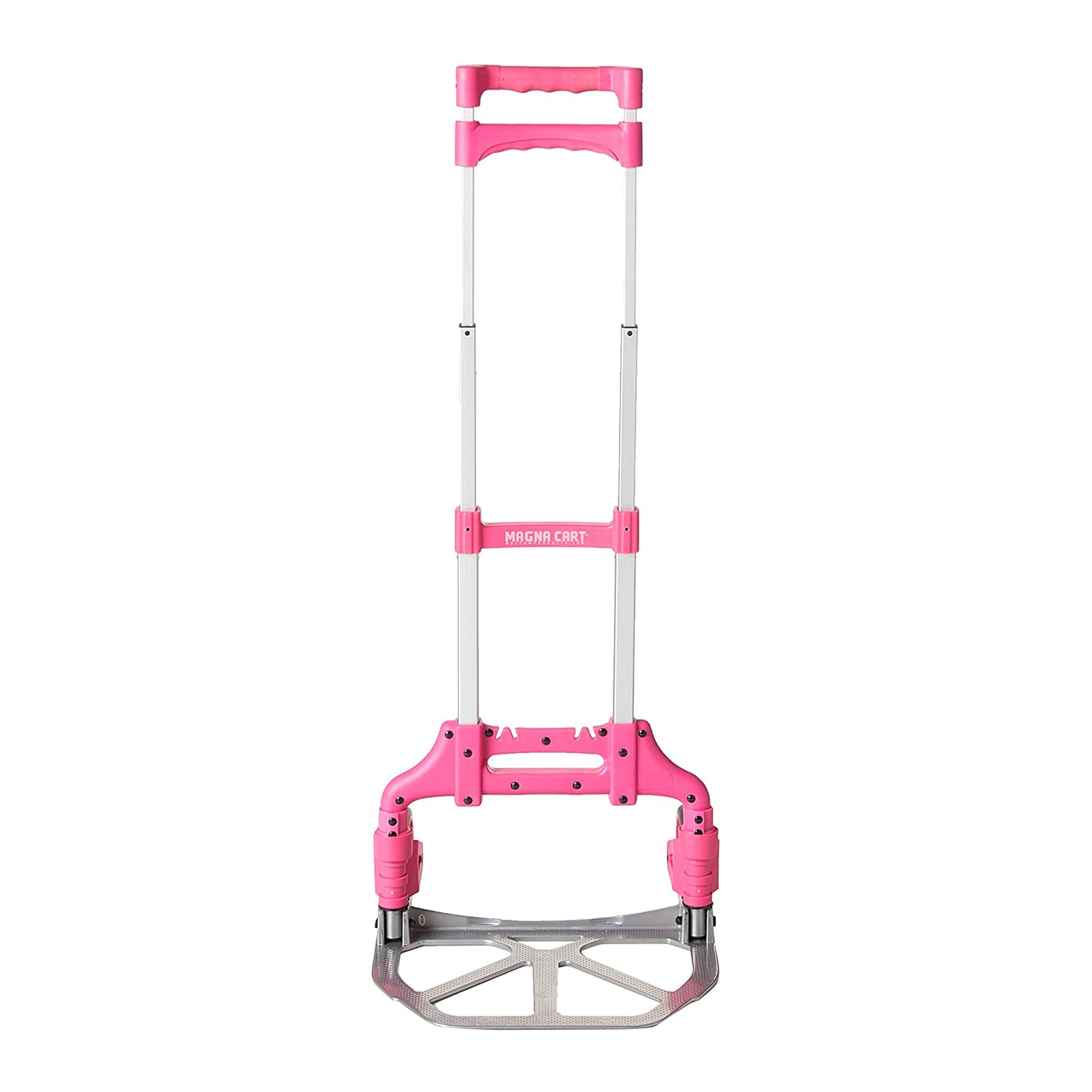 Magna Cart Personal 150 lb. Capacity Folding Aluminum Hand Truck, Pink (2 Pack) - VMInnovations