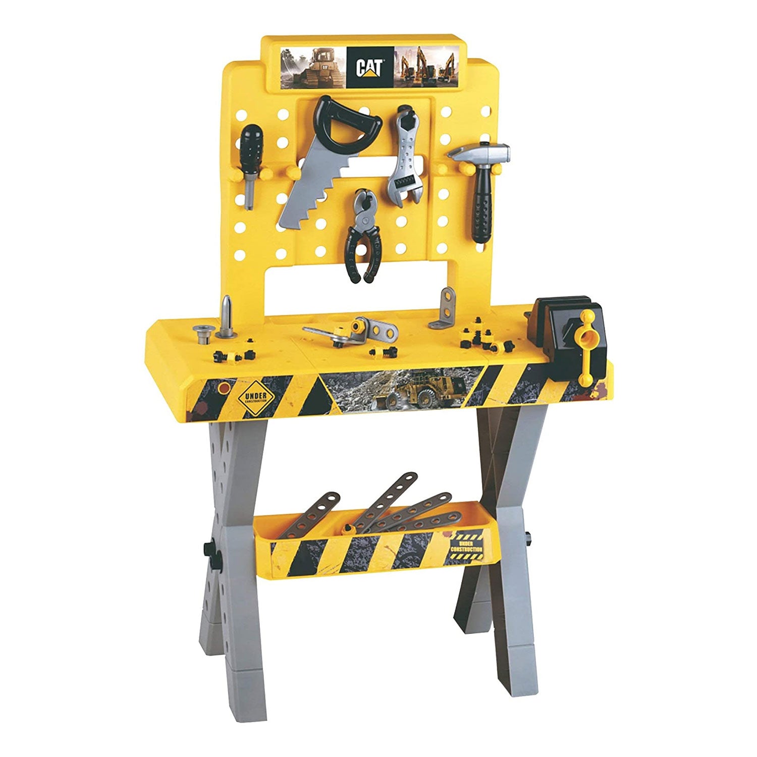 Theo Klein Caterpillar Toy Workbench for Ages 3 and Up, 39 Pieces (Open Box) - VMInnovations