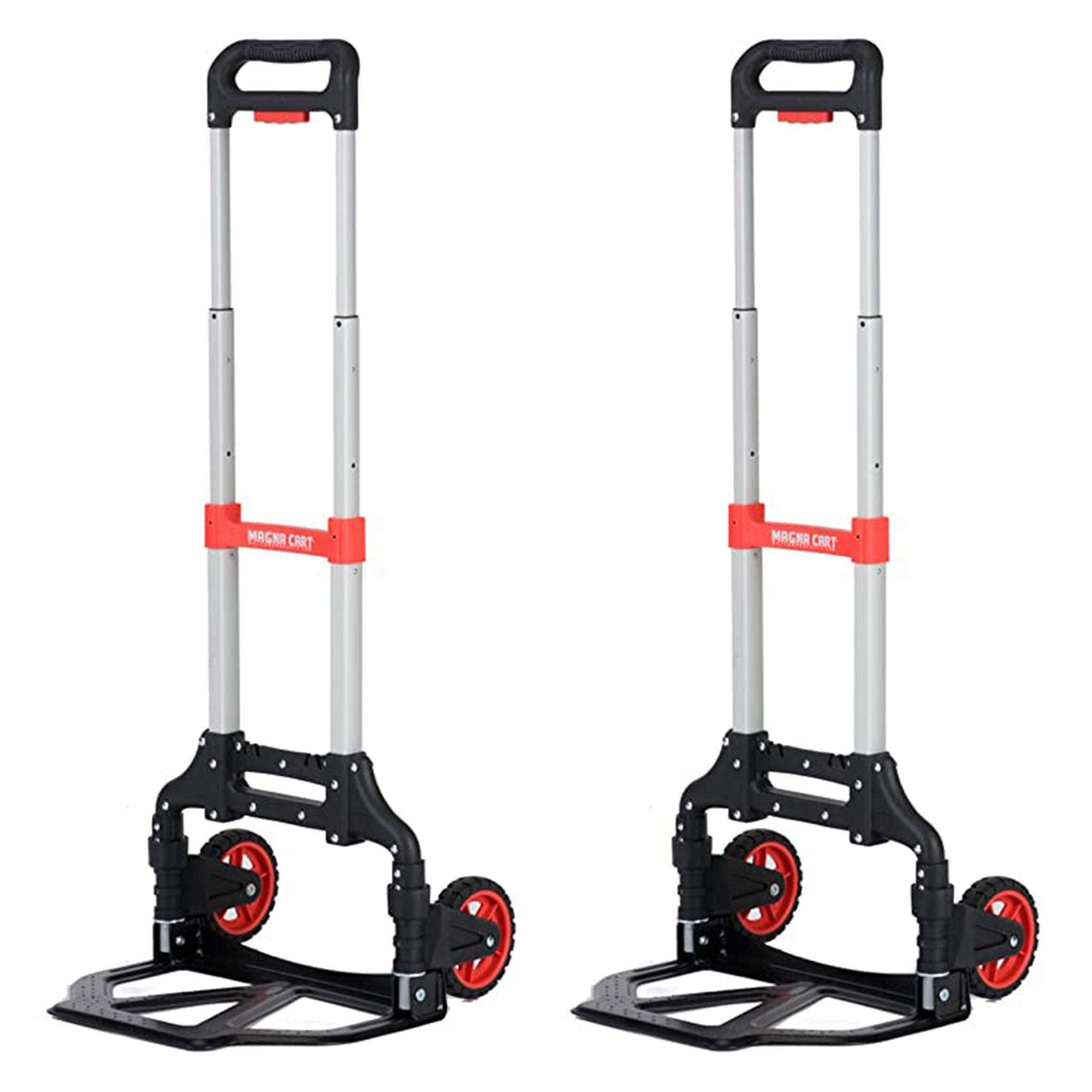 Magna Cart Extendable 150lb Capacity Folding Hand Truck Dolly Cart (2 Pack) - VMInnovations