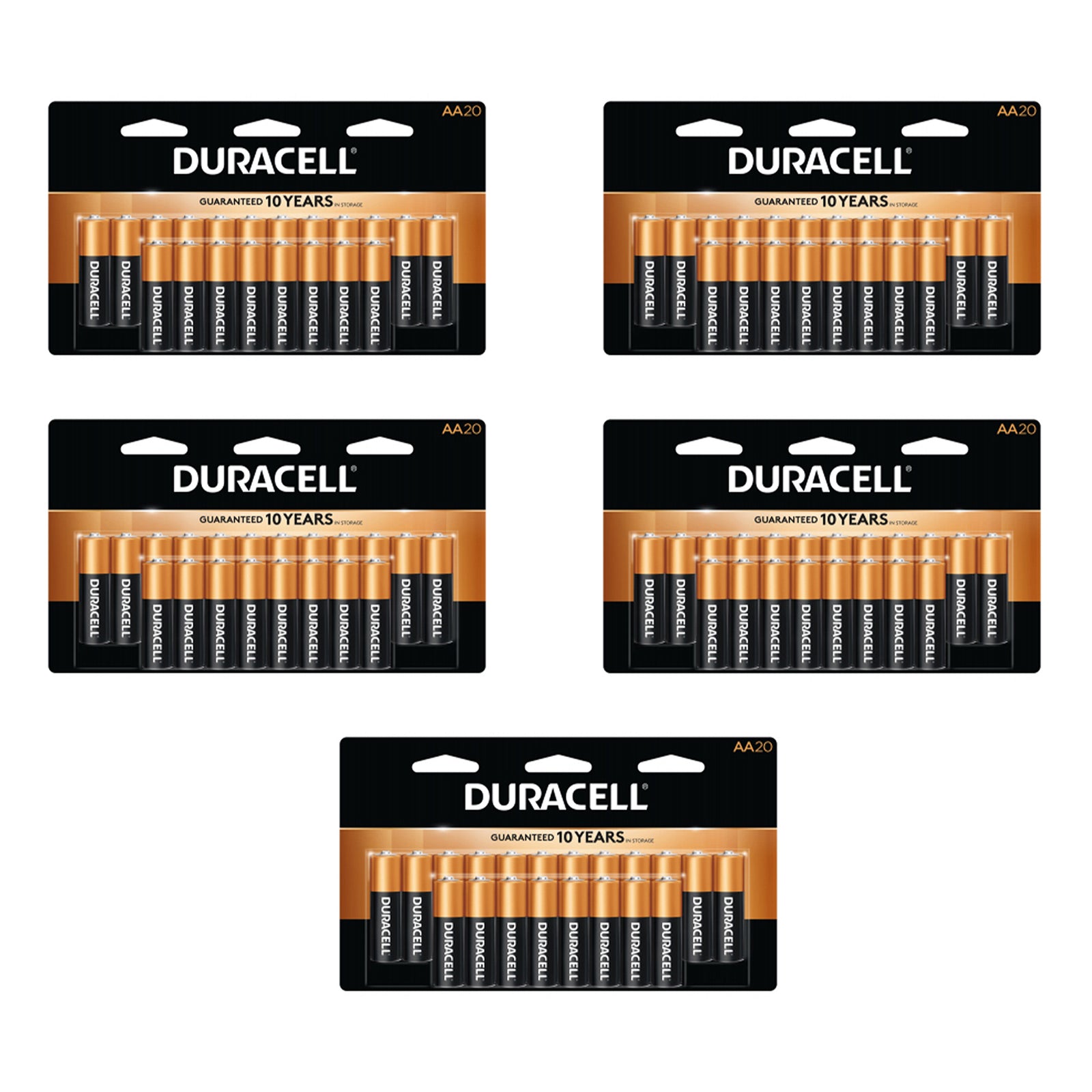 DURACELL Duralock AA 1.5 Volt Alkaline Battery Packs to Charge Items (100 Pack) - VMInnovations